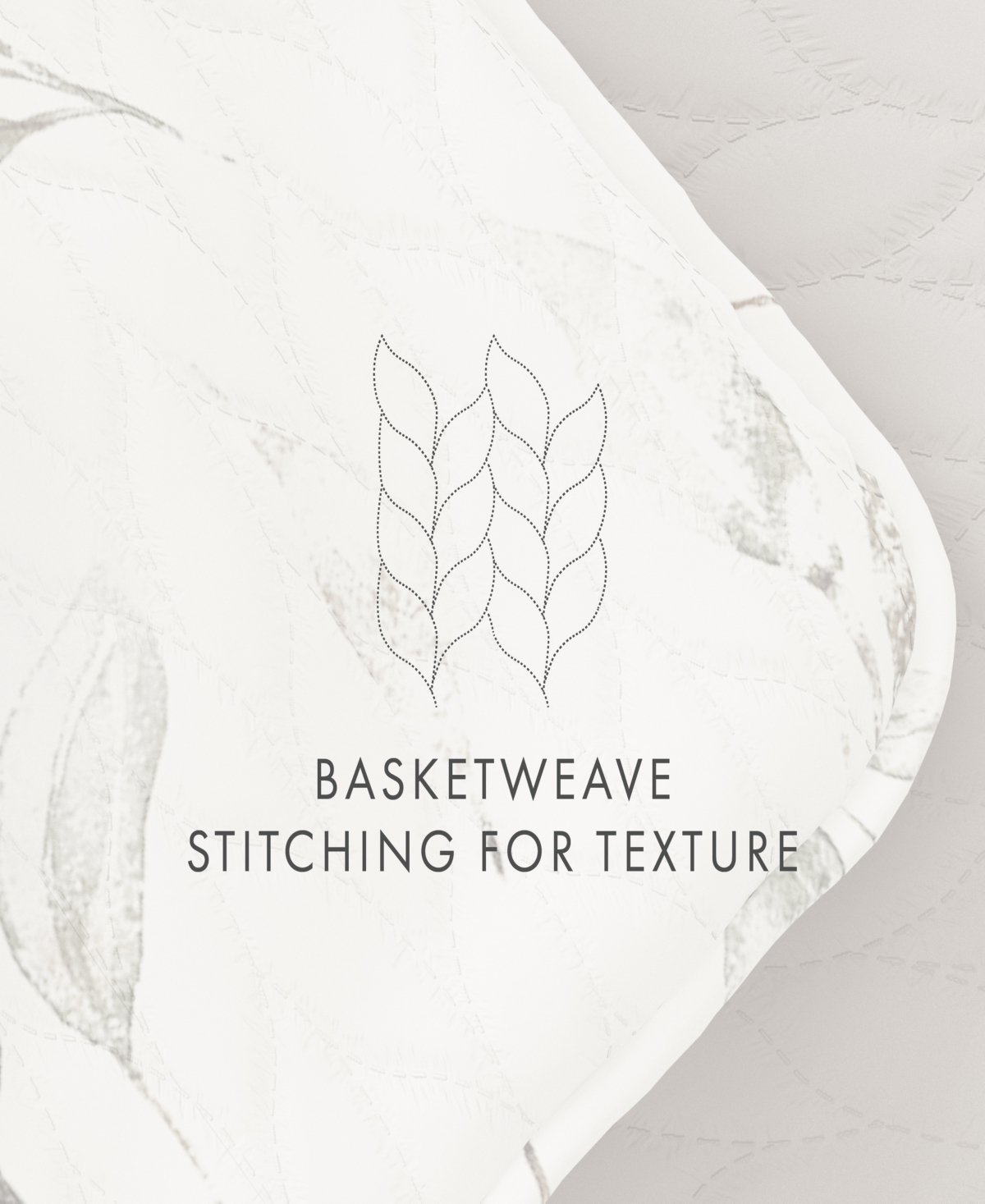 ienjoy Home All Season 3 Piece Watercolor Leaves and Stripe Reversible Quilt Set,