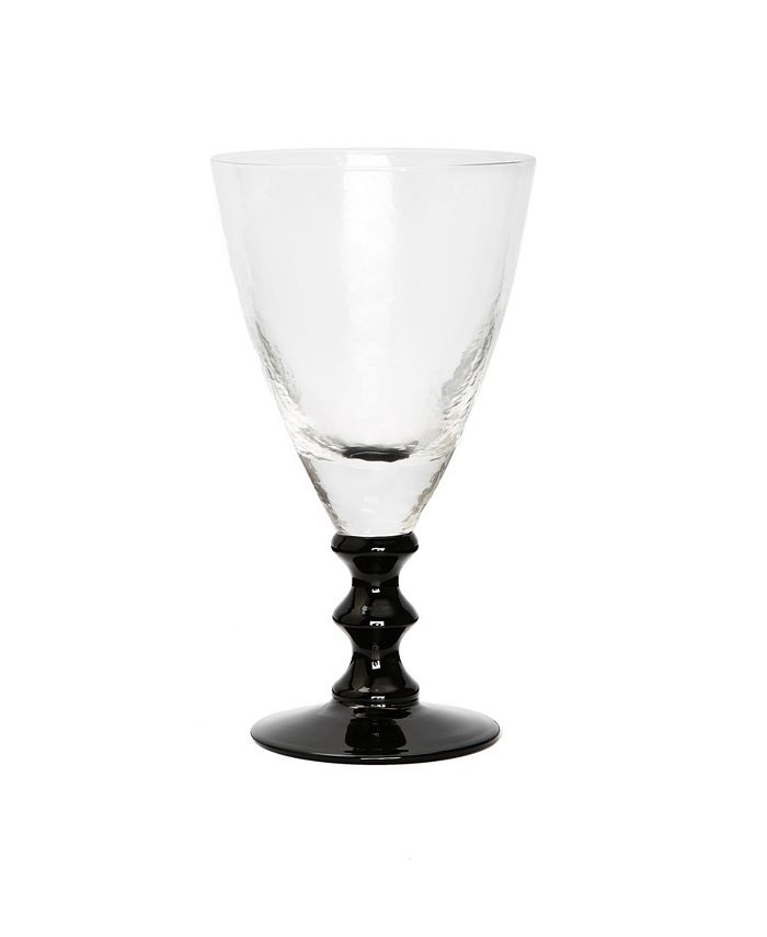Classic Touch Black Stemmed Water Glasses, Set of 6 Macy's