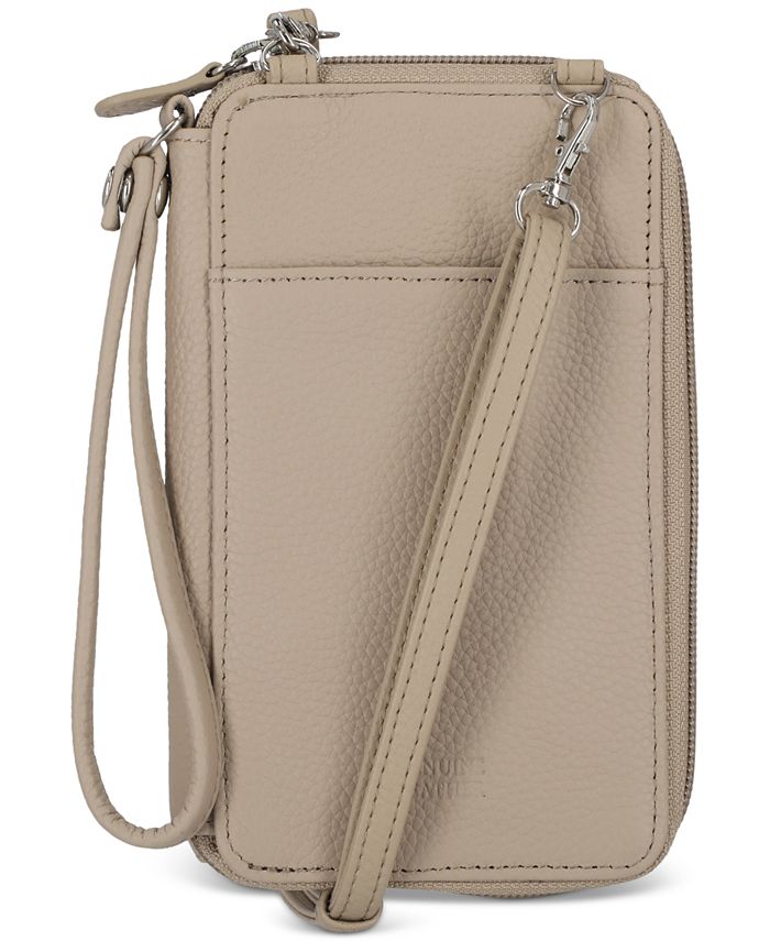 Giani Bernini Softy Leather Tech Crossbody Wallet, Created for Macy's