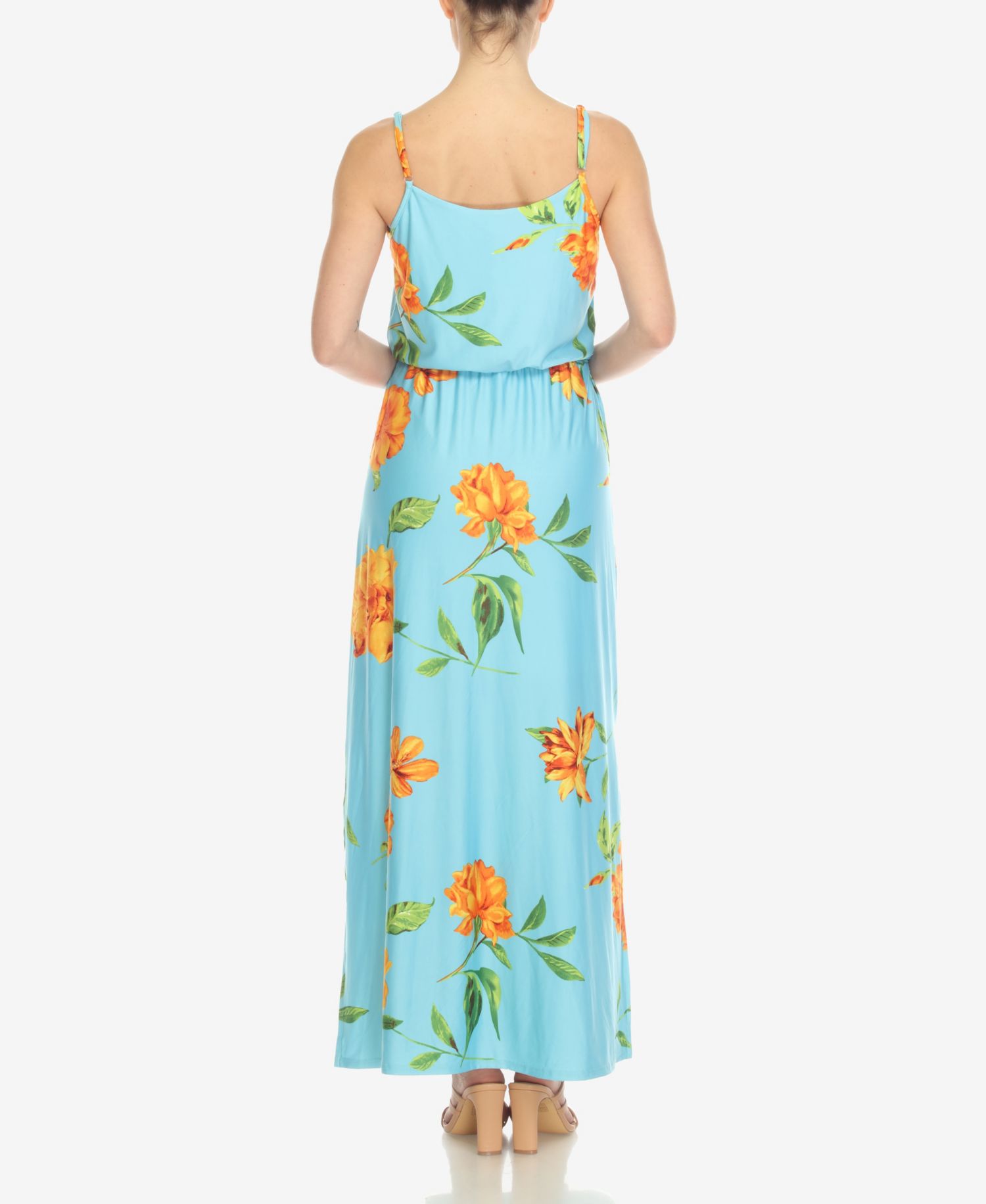 Women's Floral Strap Maxi Dress