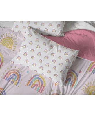 Doodle Rainbow Organic Cotton 7 Piece Bed Set, Queen