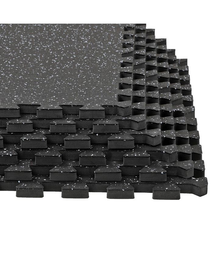 Xspec 1/2" Thick 48 Sq Ft Rubber Top EVA Foam Home Gym Mats 12 pcs