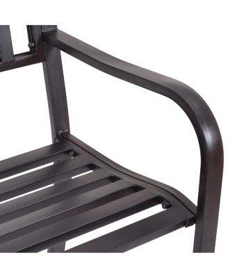 50'' Patio Garden Bench Park Yard Outdoor Furniture Loveseats