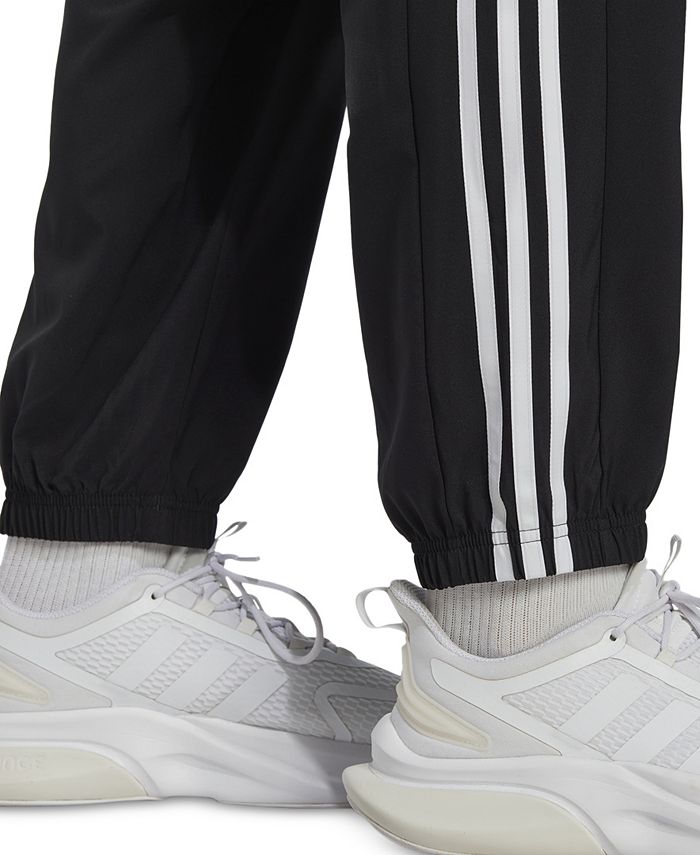 adidas Men\'s Tracksuit Essentials Pants 3-Stripes - Cuff Elastic Macy\'s Woven AEROREADY