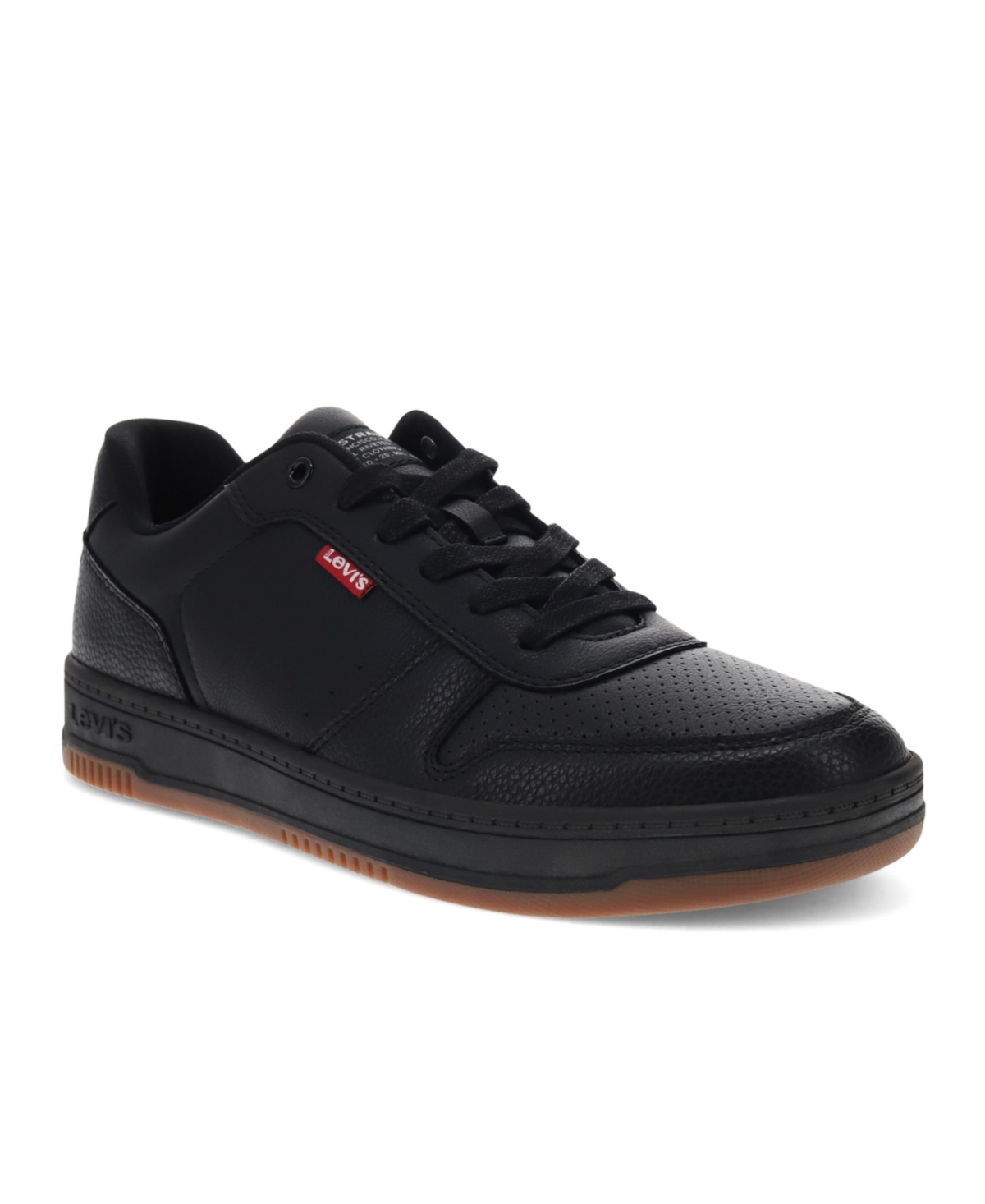 Levi's Men's Drive Faux-leather Low Top Lace-up Sneakers In Black,gum