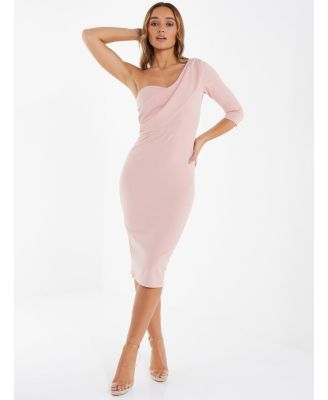 QUIZ Women's Scuba Crepe One-Shoulder Dress - Macy's