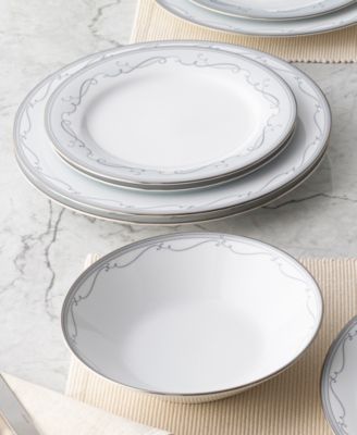 Satin Flourish 12-Piece Dinnerware Set, Service For 4