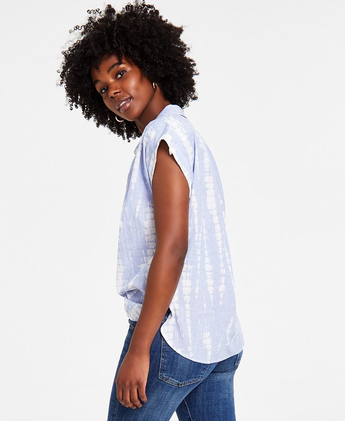 Lucky Brand Women's Cotton Washed Dolman Popover Shirt Macy's