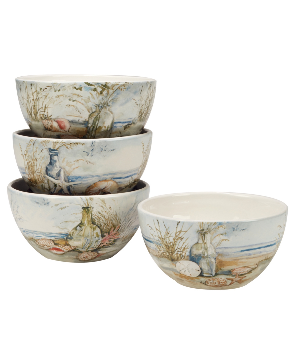 Coastal Landscape Set of 4 Ice Cream Bowl