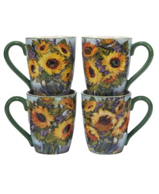 Sunflower Bouquet  16 PC-Dinnerware Set, Service for 4
