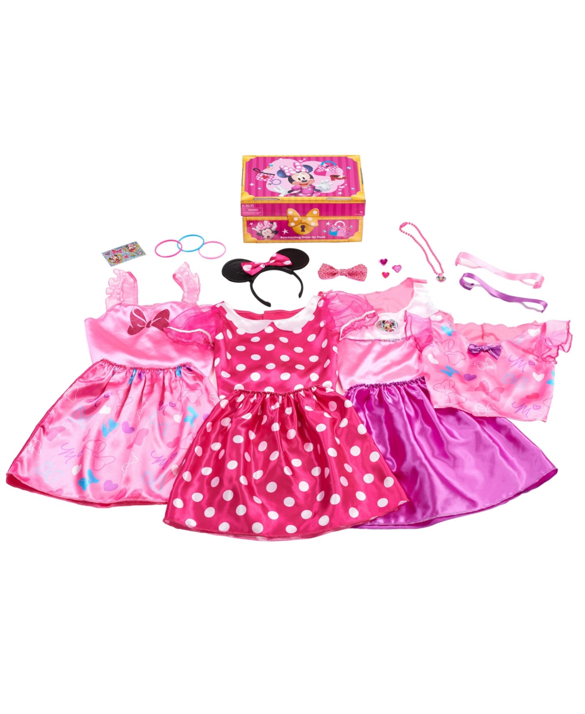 Shop Minnie Mouse Disney Junior  Bowdazzling Dress Up Trunk Set, 21 Pieces In Multi