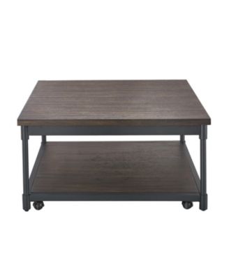 Steve Silver Prescott 36" Square Metal Lift-Top Coffee Table