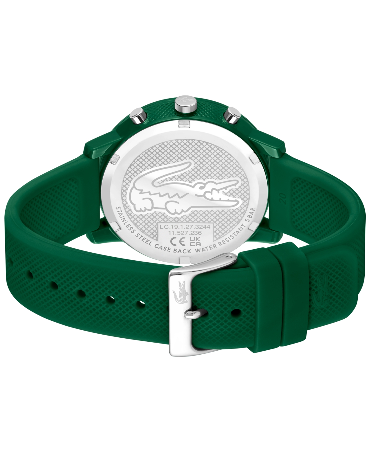 Lacoste Men's L 12.12. Chrono Green Silicone Strap Watch 43mm
