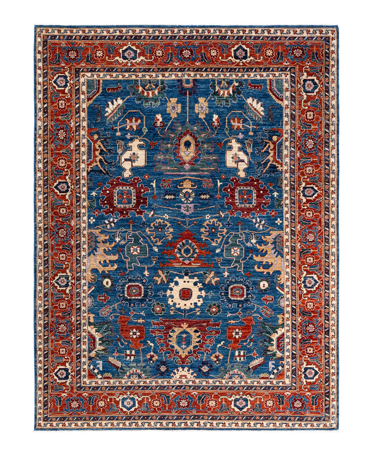 Adorn Hand Woven Rugs Tribal M1982 2'8" X 3'9" Area Rug In Mist