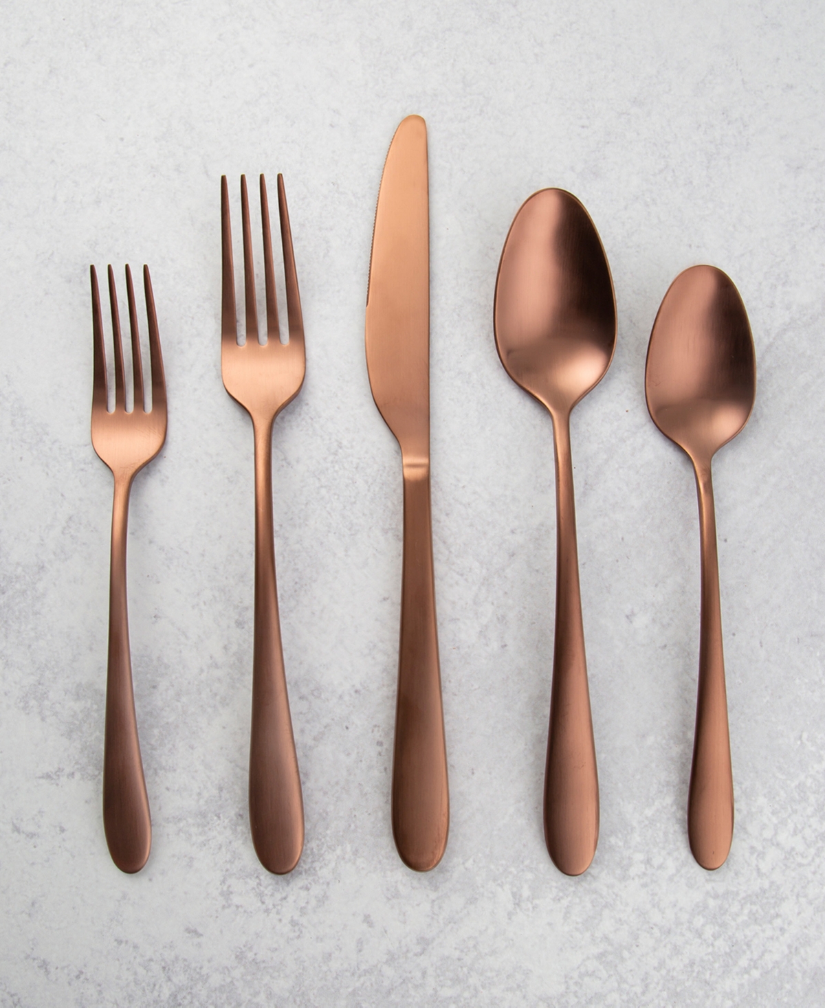 Cambridge Silversmiths PoetSatin Piece 18/10 Stainless Steel Flatware Set, Service for 4 - Copper
