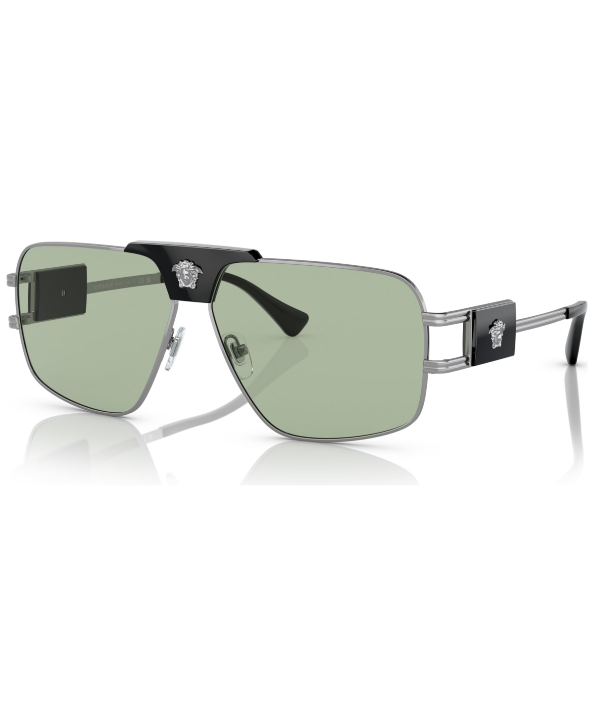 Shop Versace Men's Sunglasses, Ve2251 In Gunmetal