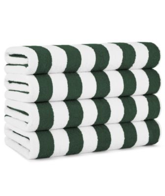 California Cabana Beach Towel (4 Pack, 30x70 in.), Striped, Soft Ringspun Cotton, Oversized Cabana Pool Towel