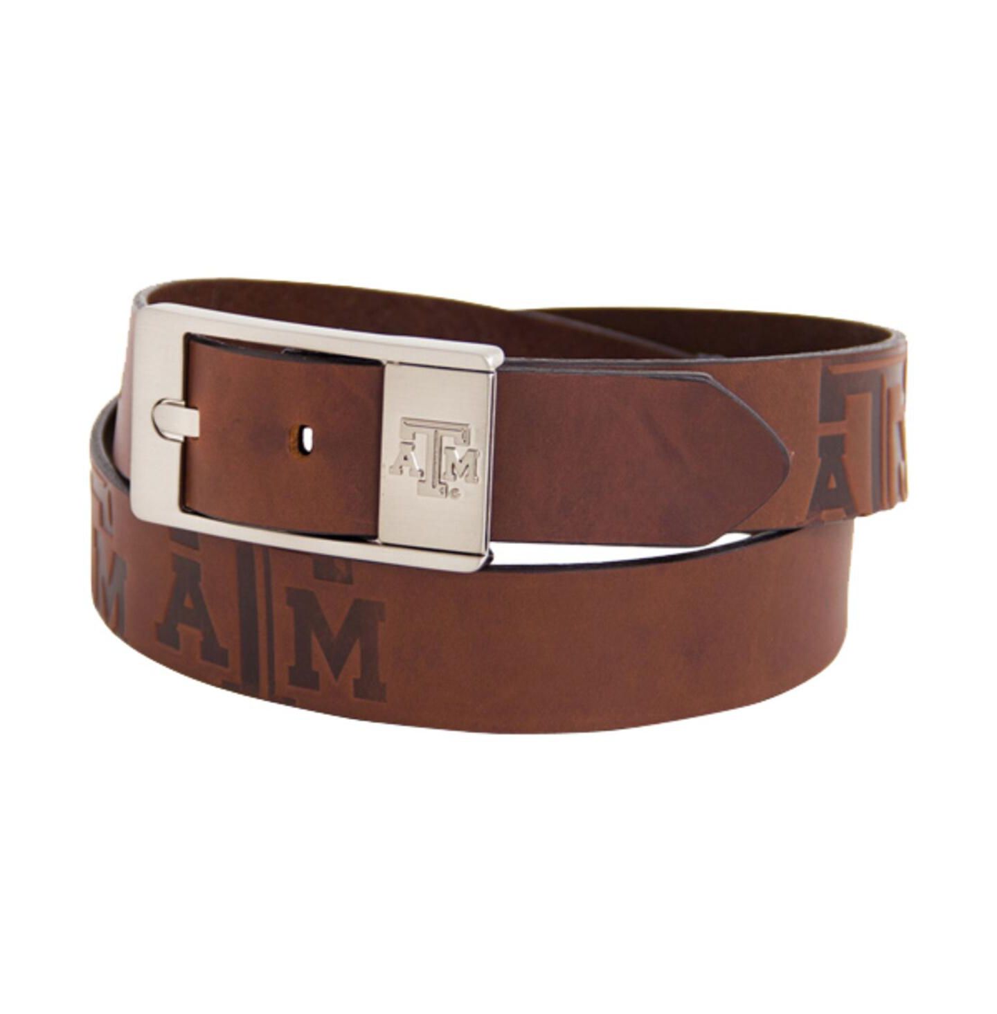 Мужской ремень Eagles Wings Texas A&M Aggies Brandish Leather Belt - Brown — фото 1
