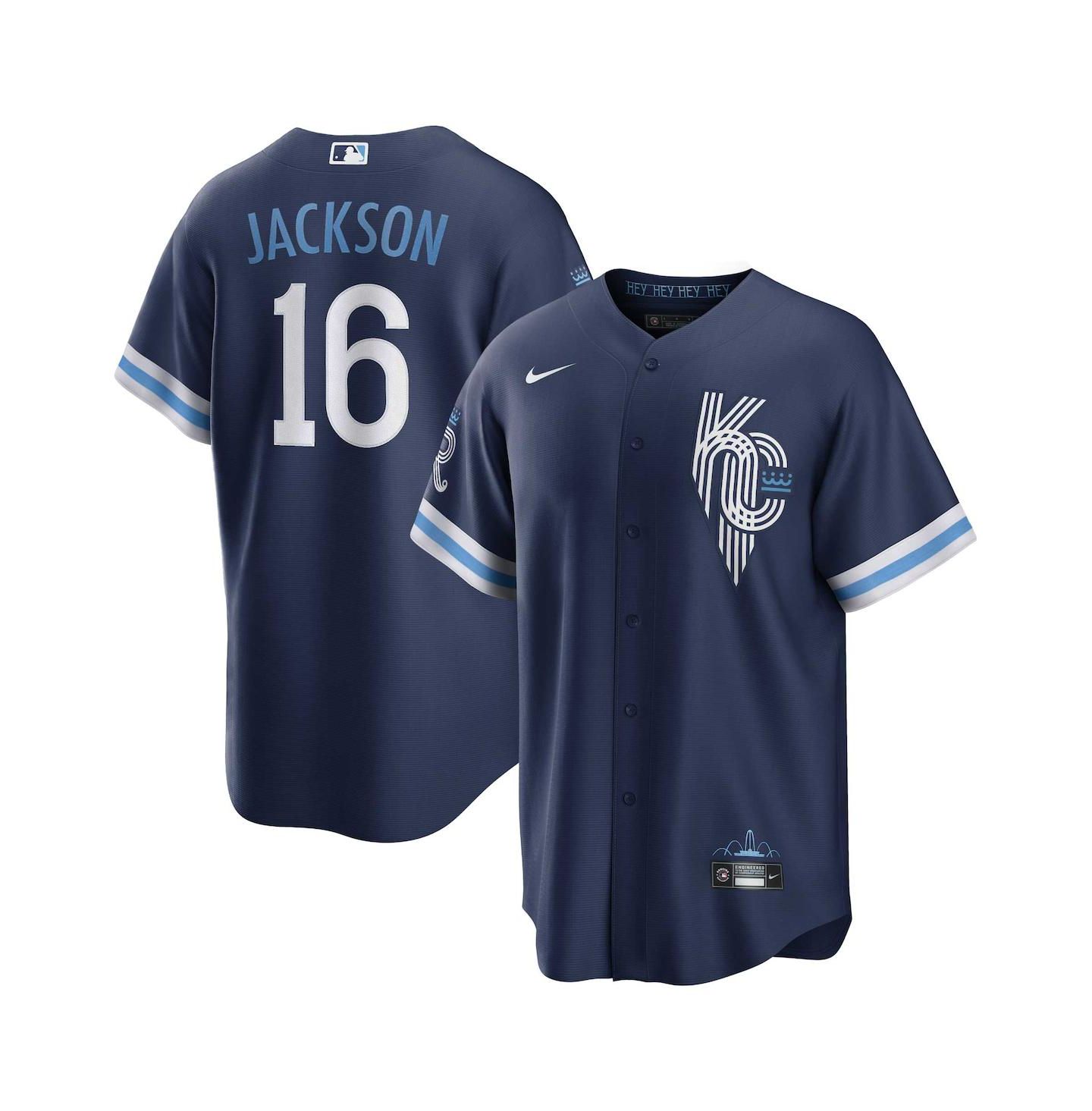 Мужской топ Nike Bo Jackson Navy Kansas City Royals City Connect Replica Player Jersey — фото 1