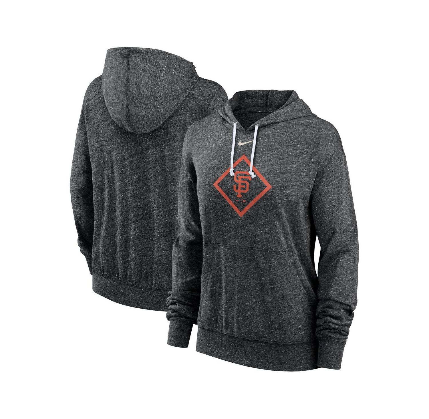 Women's Black San Francisco Giants Diamond Icon Gym Vintage-Like Pullover Hoodie