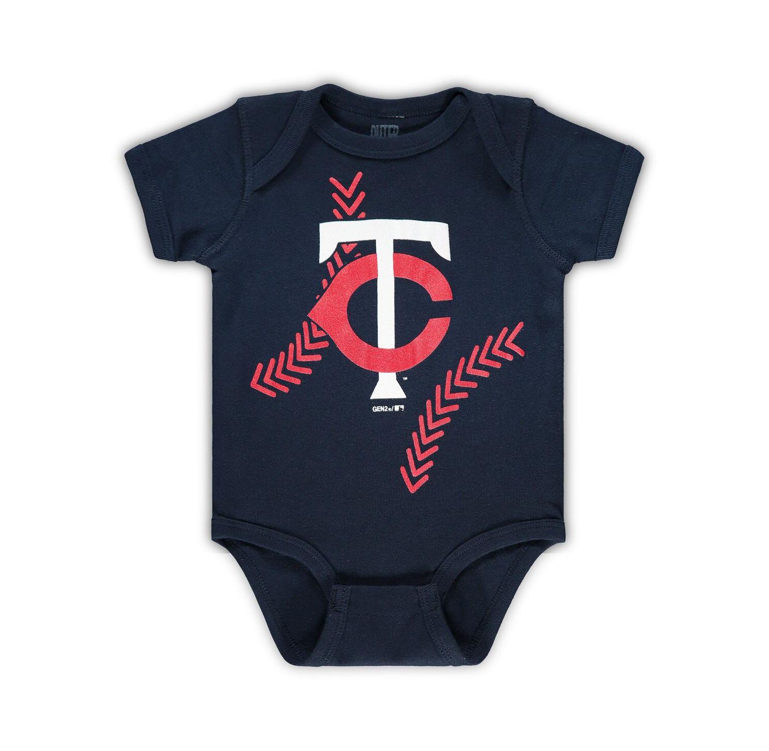 Newborn and Infant Boys and Girls Navy Minnesota Twins Running Home Team Bodysuit