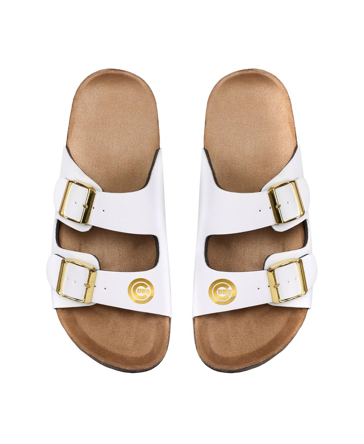 Foco Women's  Chicago Cubs Double-buckle Sandals In White