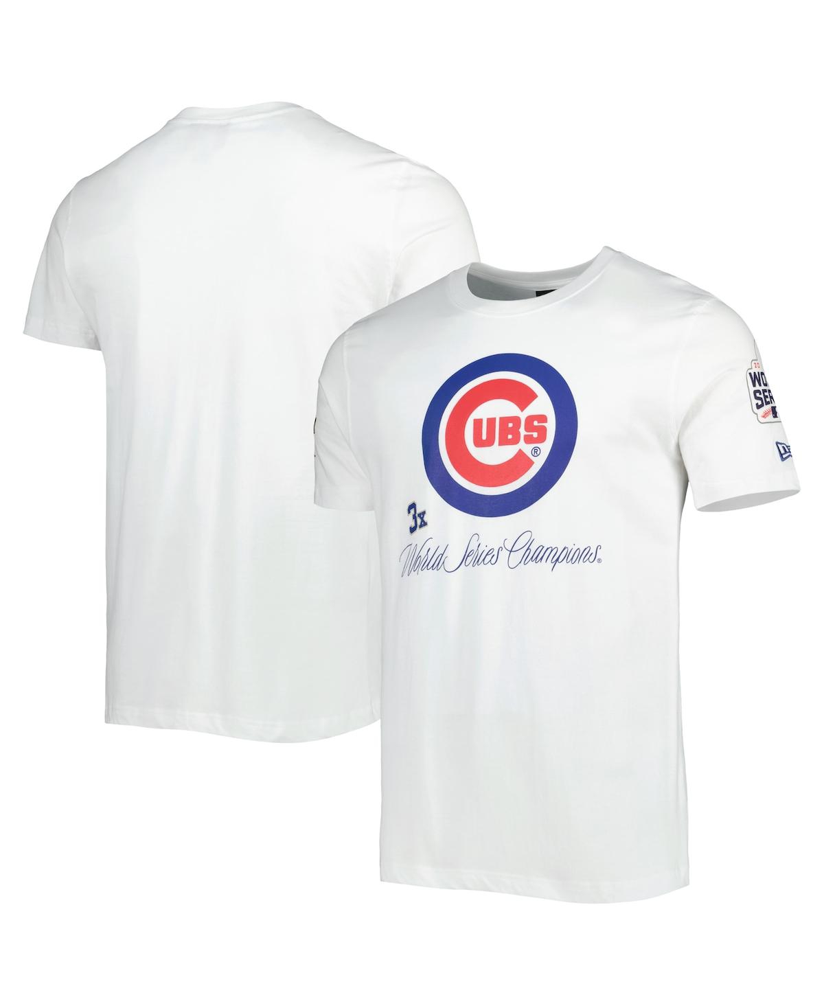 Shop New Era Men's  White Chicago Cubs Historical Championship T-shirt