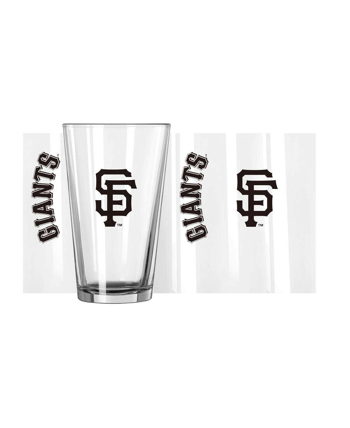 Logo Brands San Francisco Giants 16 oz Team Wordmark Game Day Pint Glass In Clear