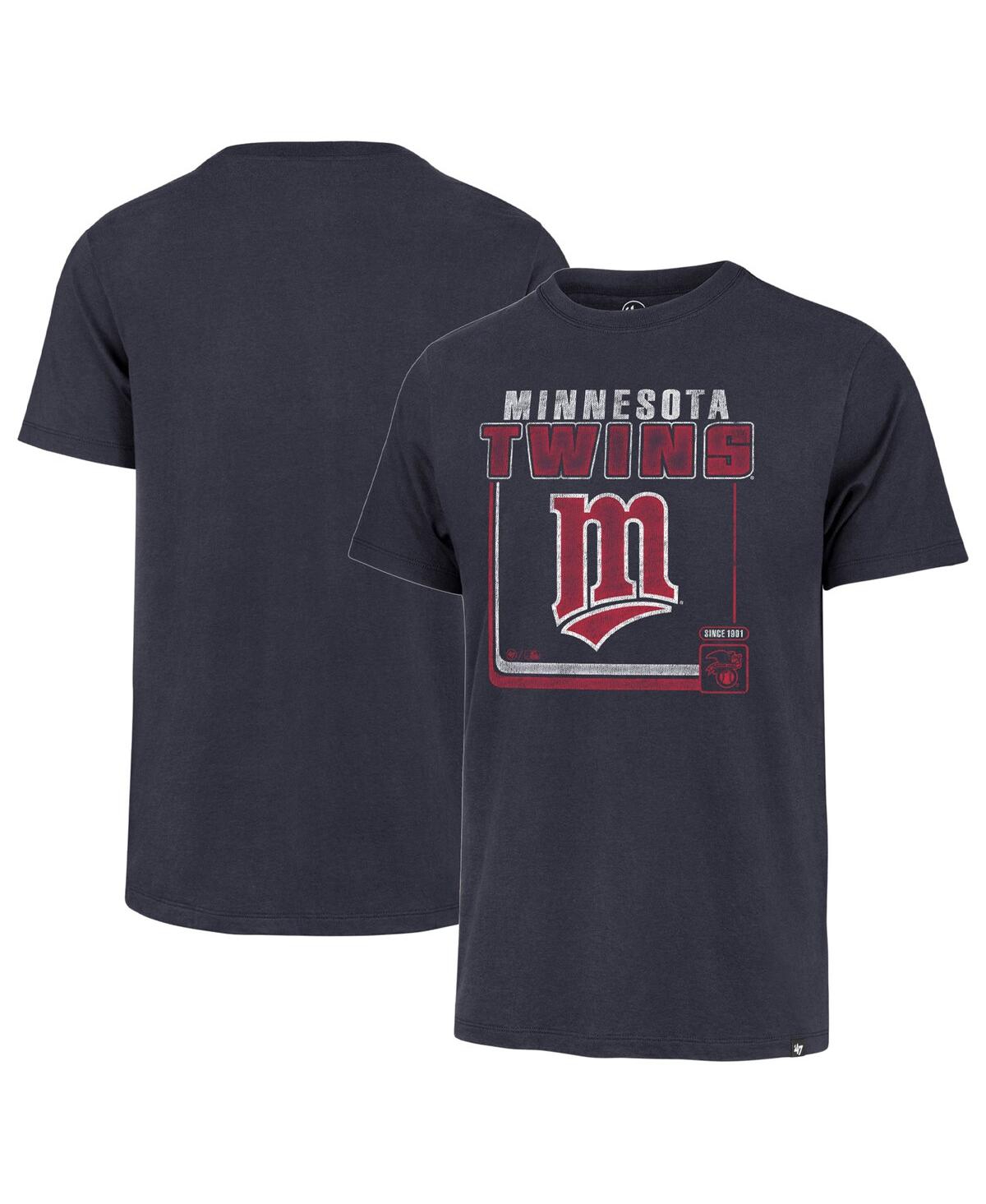 47 Brand Men's ' Navy Minnesota Twins Borderline Franklin T-shirt