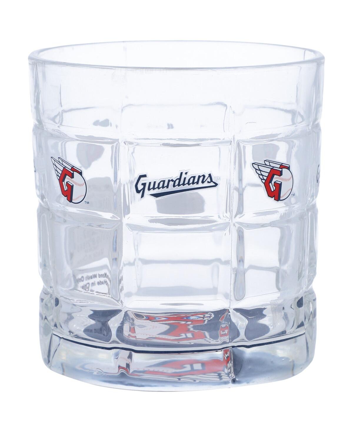 Memory Company Cleveland Guardians 10 oz Team Bottoms Up Squared Rocks Glass In Clear