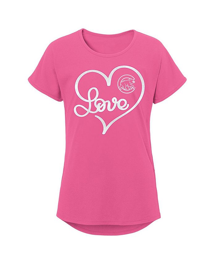 Outerstuff Big Girls Pink Chicago Cubs Lovely T-shirt - Macy's
