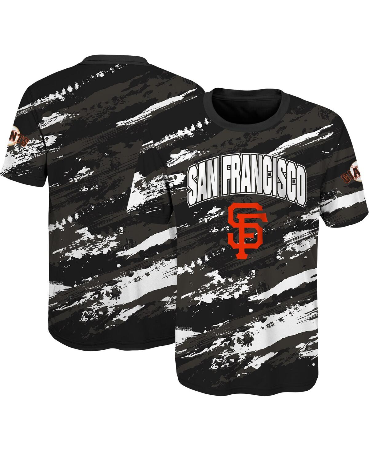 Outerstuff Kids' Big Boys And Girls Black San Francisco Giants Stealing Home T-shirt