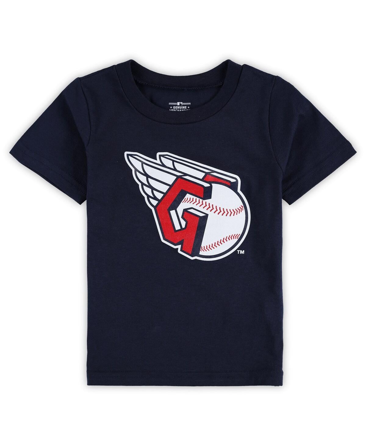Shop Outerstuff Toddler Boys And Girls Navy Cleveland Guardians Team Crew Primary Logo T-shirt
