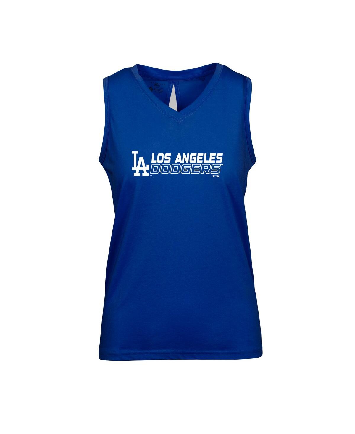 Women's LevelWear Royal Los Angeles Dodgers Paisley Chase V-Neck Tank Top - Royal