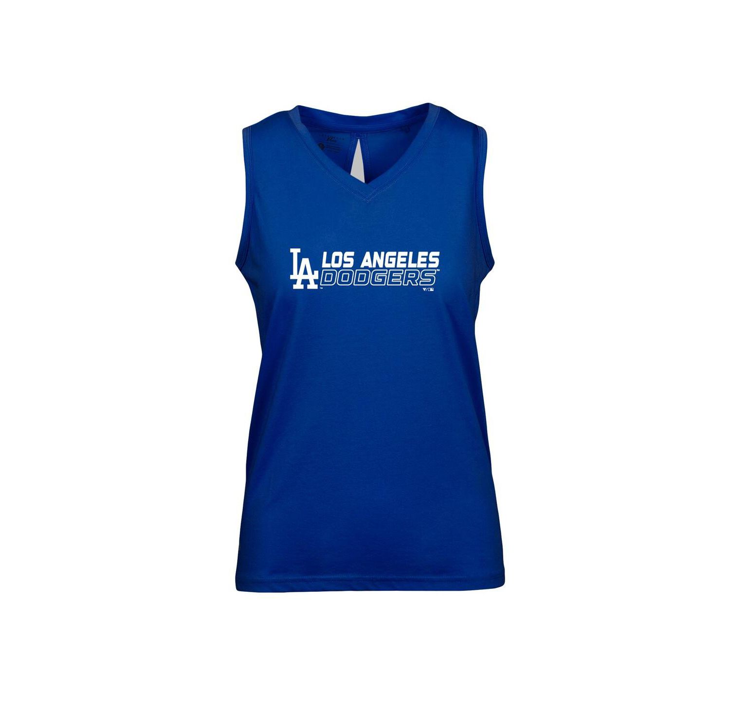 Women's Royal Los Angeles Dodgers Paisley Chase V-Neck Tank Top