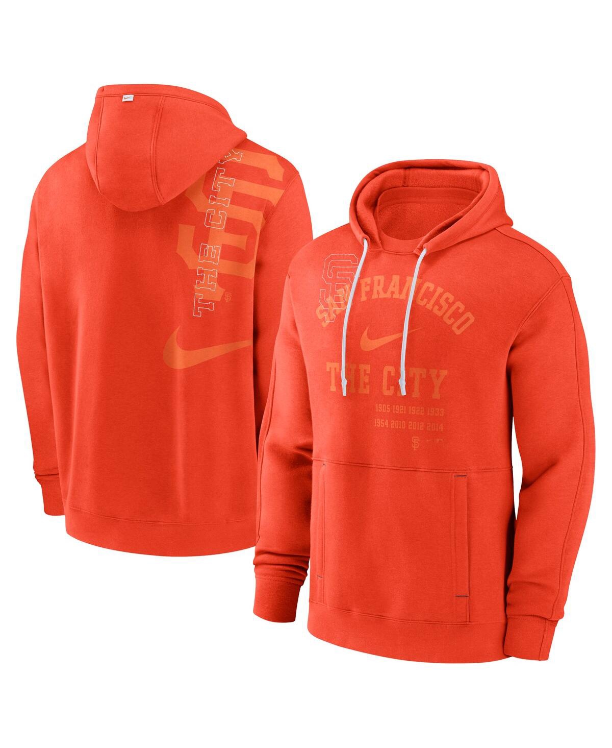 Shop Nike Men's  Orange San Francisco Giants Statement Ball Game Pullover Hoodie