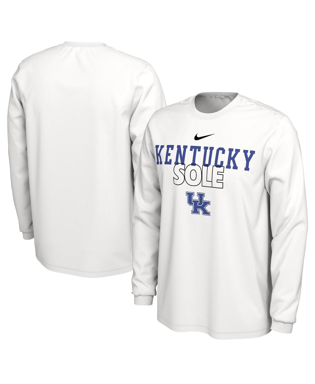 Men's NikeKentucky Wildcats On Court Long Sleeve T-shirt - White