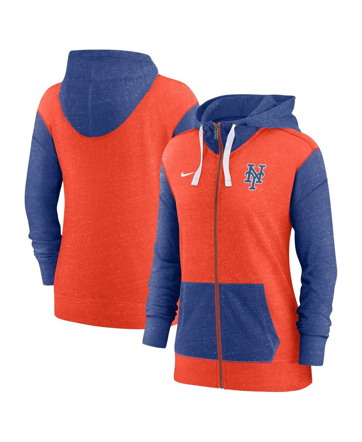 Shop Nike Women's  Orange New York Mets Full-zip Hoodie