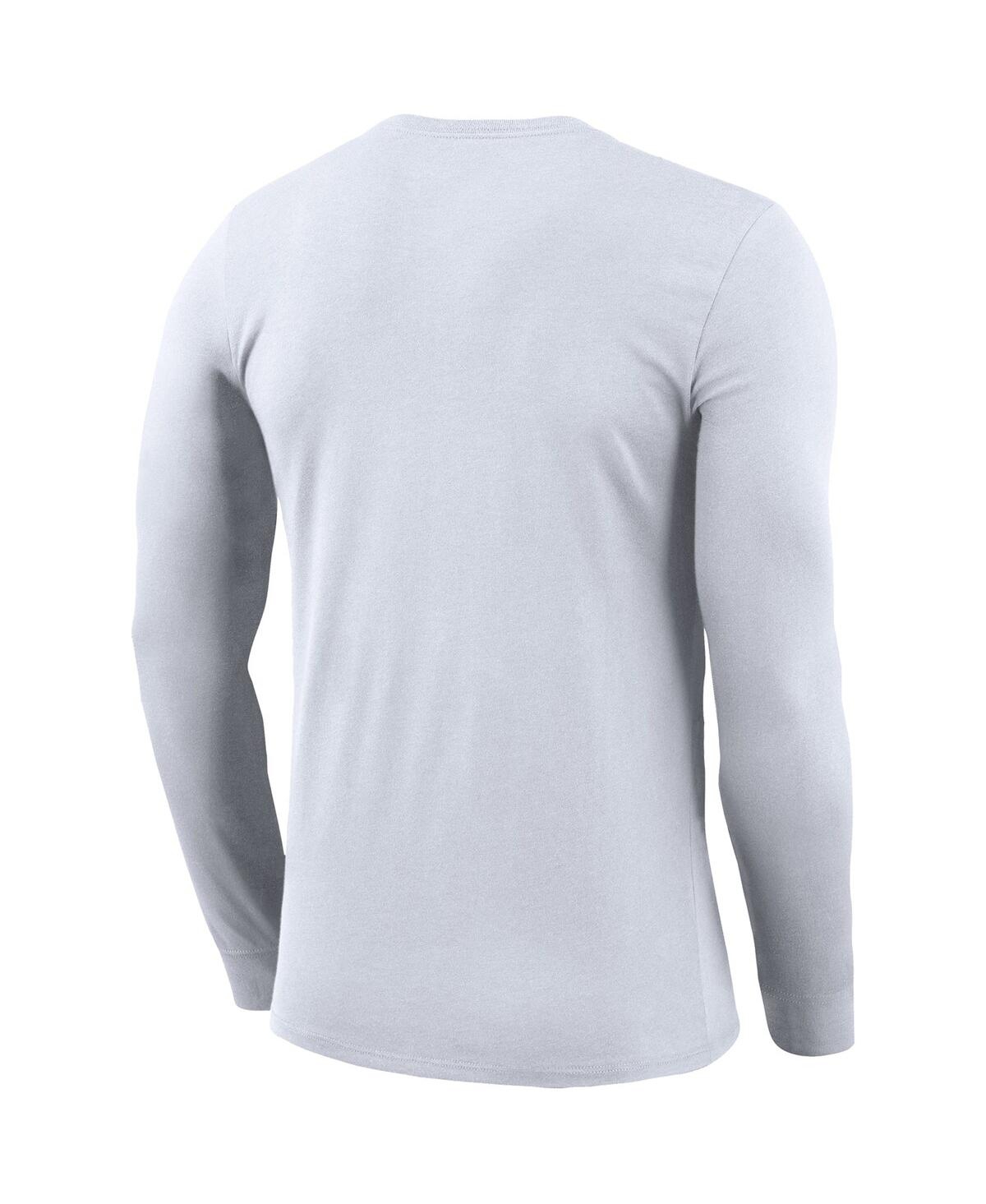 Nike White Michigan State Spartans School Logo Legend Performance Long Sleeve T-shirt In White