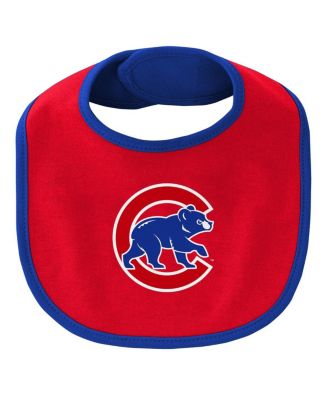 Newborn and Infant Boys and Girls Royal Chicago Cubs Little Champ Three-Pack Bodysuit Bib and Booties Set
