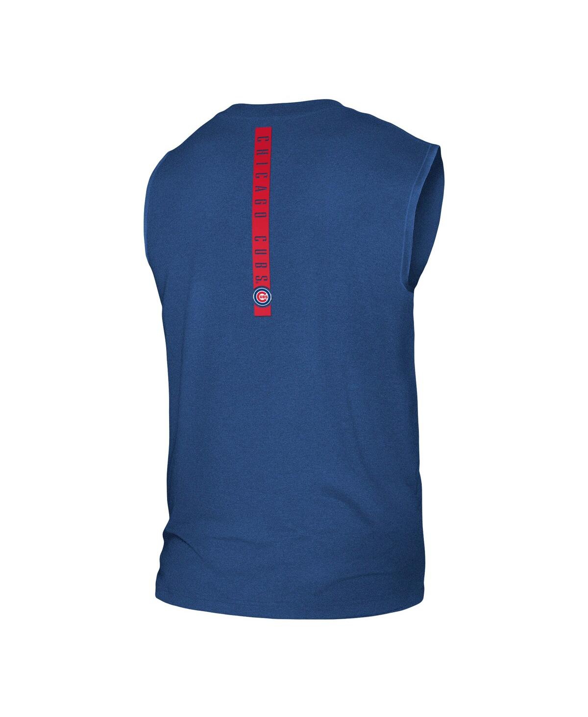 Shop New Era Men's  Royal Chicago Cubs Team Muscle Tank Top