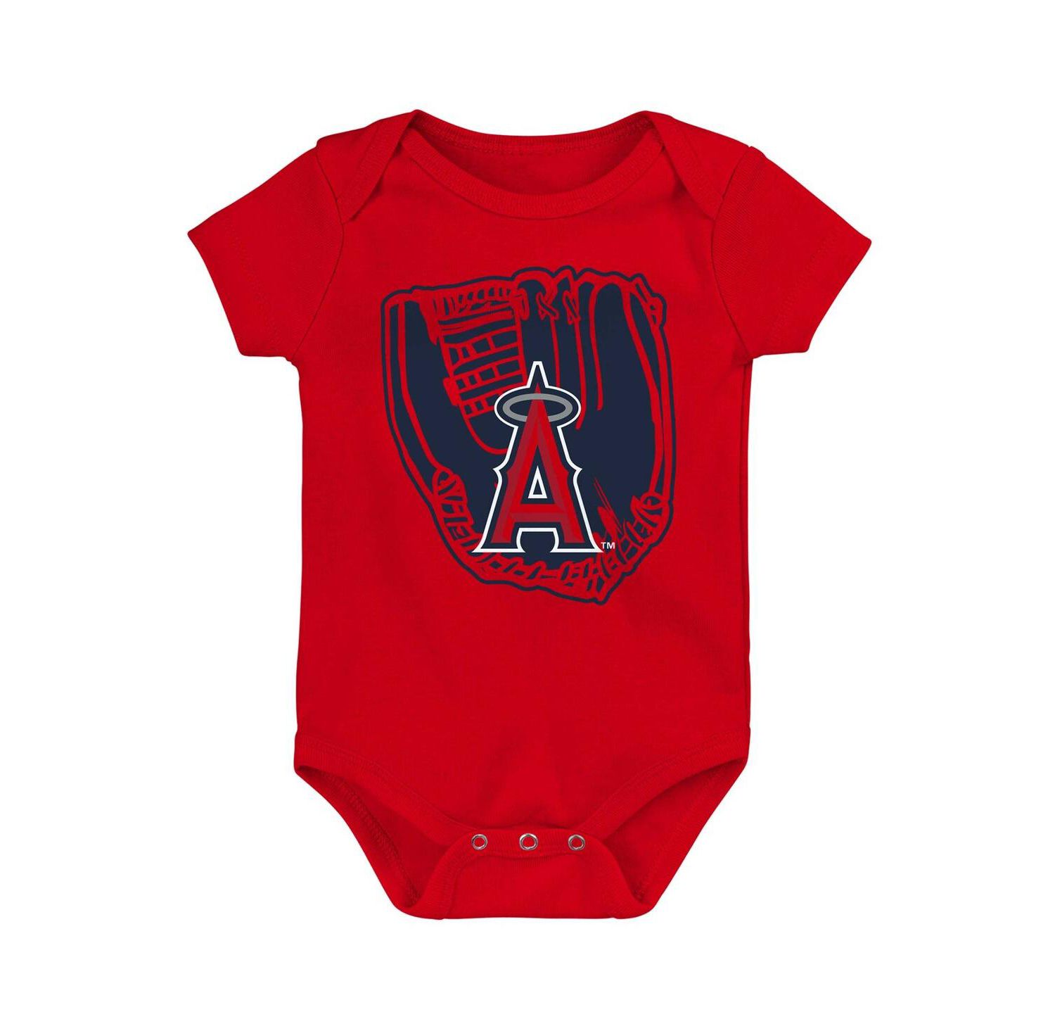 Newborn and Infant Boys and Girls Navy, Red, White Los Angeles Angels Minor League Player Three-Pack Bodysuit Set