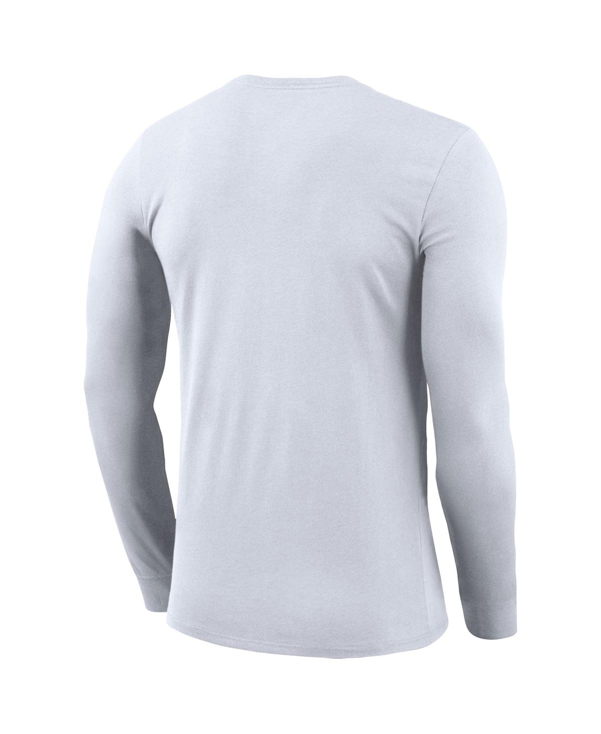 Men's NikeByu Cougars On Court Bench Long Sleeve T-shirt - White