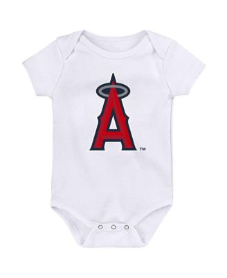 Newborn and Infant Boys and Girls Navy, Red, White Los Angeles Angels Minor League Player Three-Pack Bodysuit Set