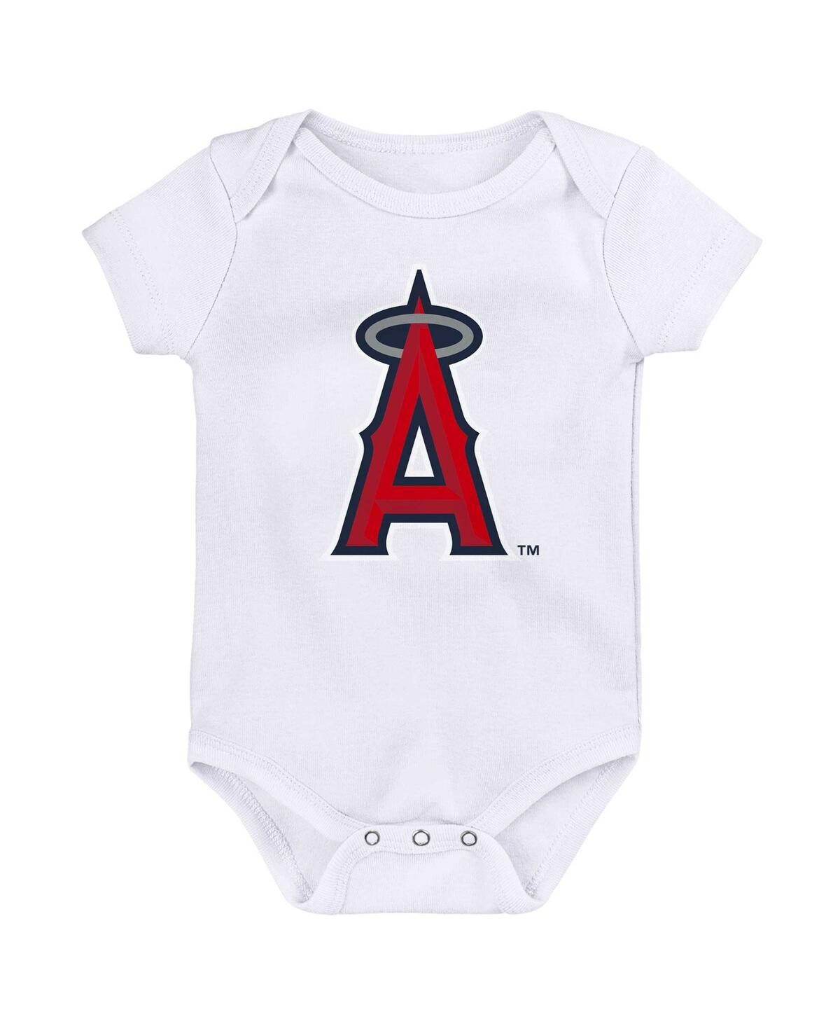 Outerstuff Newborn And Infant Boys And Girls Navy, Red, White Los Angeles Angels Minor League Player Three-pack In Navy,red,white