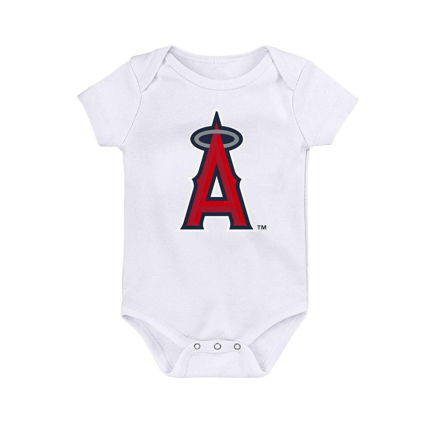 Newborn and Infant Boys and Girls Navy, Red, White Los Angeles Angels Minor League Player Three-Pack Bodysuit Set