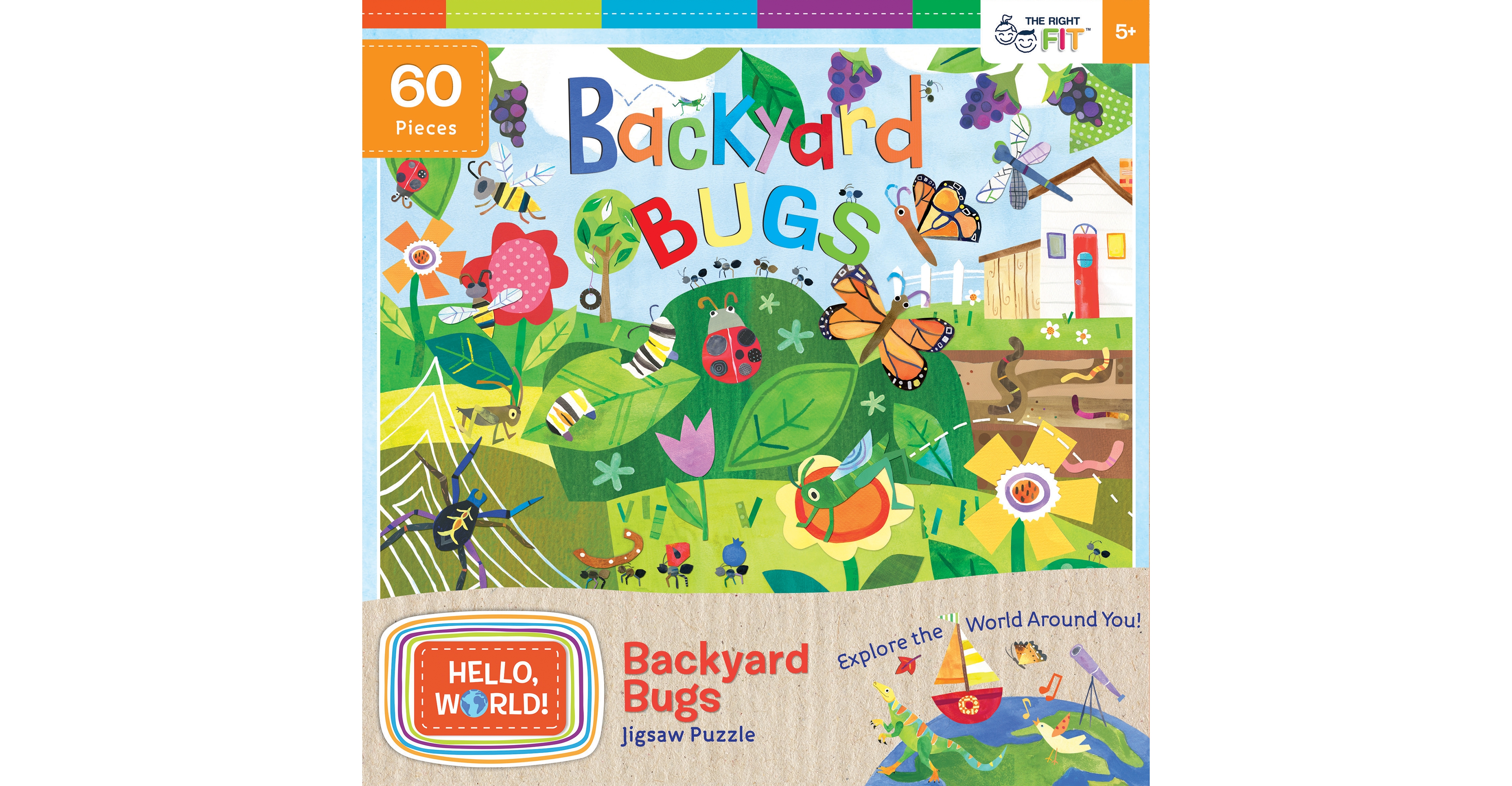Hello, World! - Backyard Bugs 60 Piece Jigsaw Puzzle