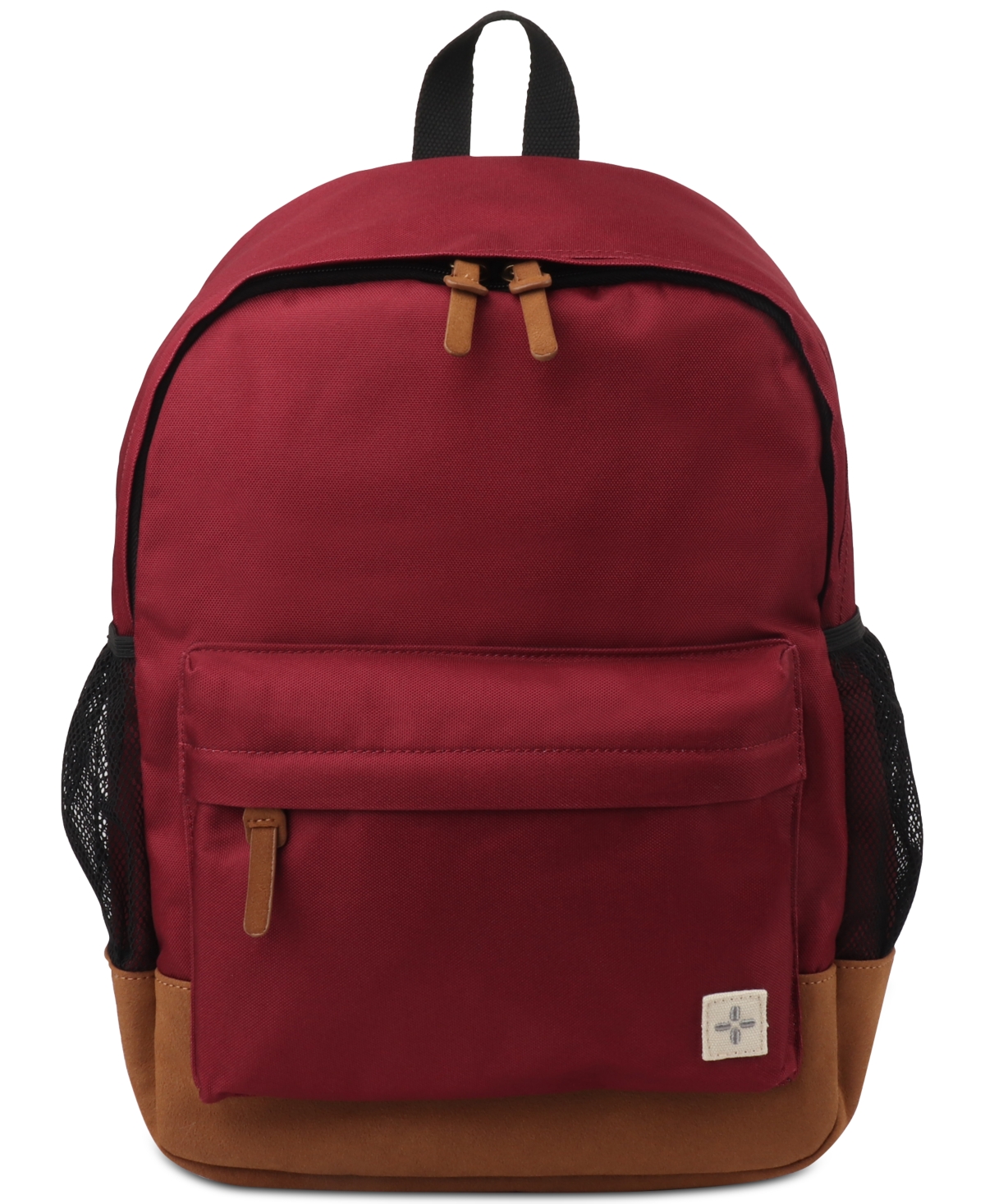 Sun + Stone Men's Riley Solid Backpack, Created For Macy's In Burgundy