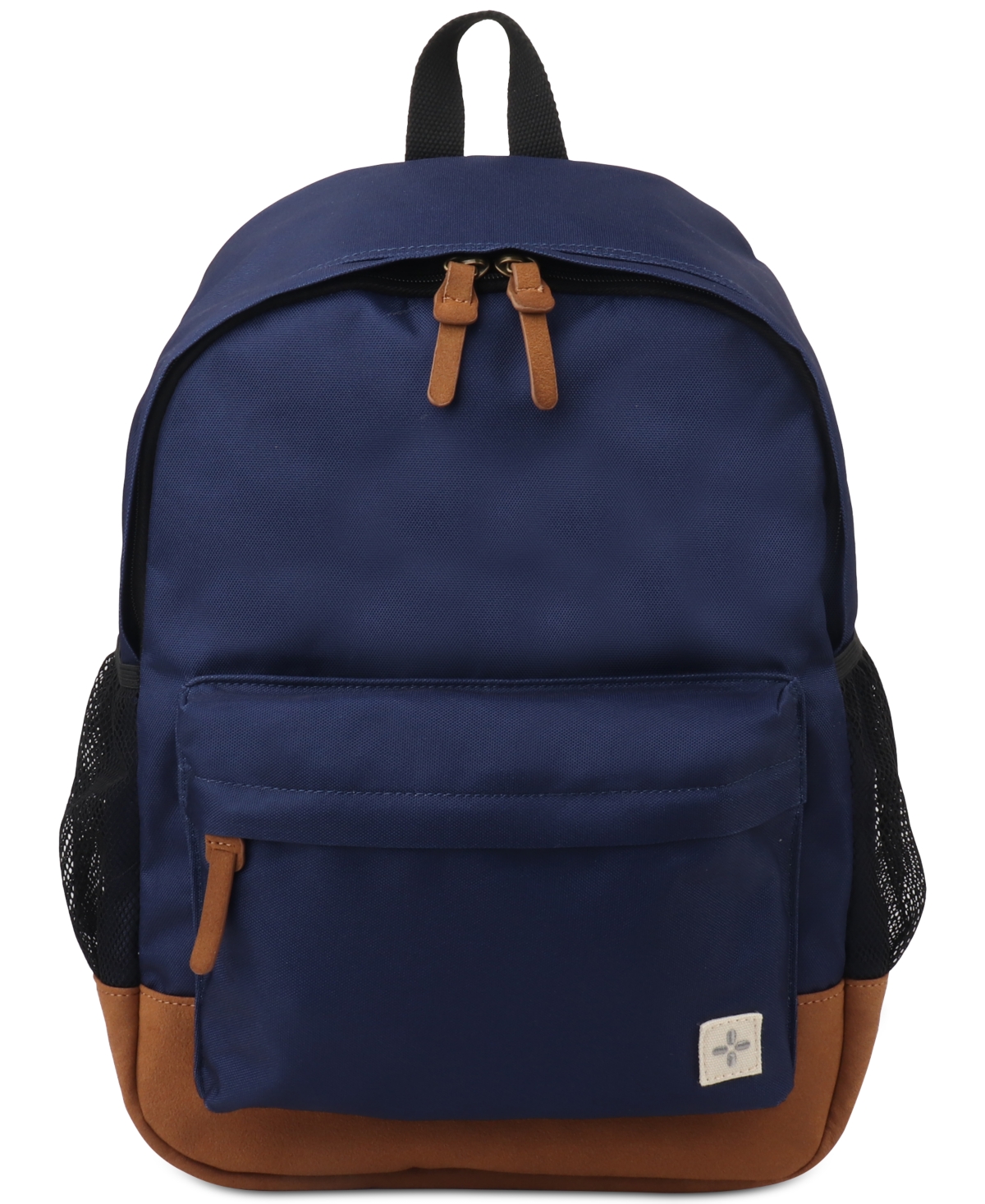 Sun + Stone Men's Riley Solid Backpack, Created For Macy's In Navy,tan