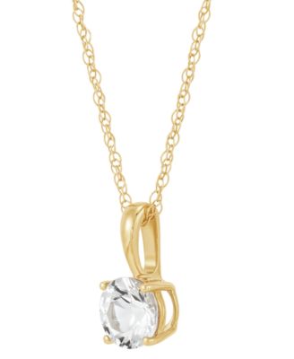 Birthstone Pendant in 14k Gold or 14k White Gold